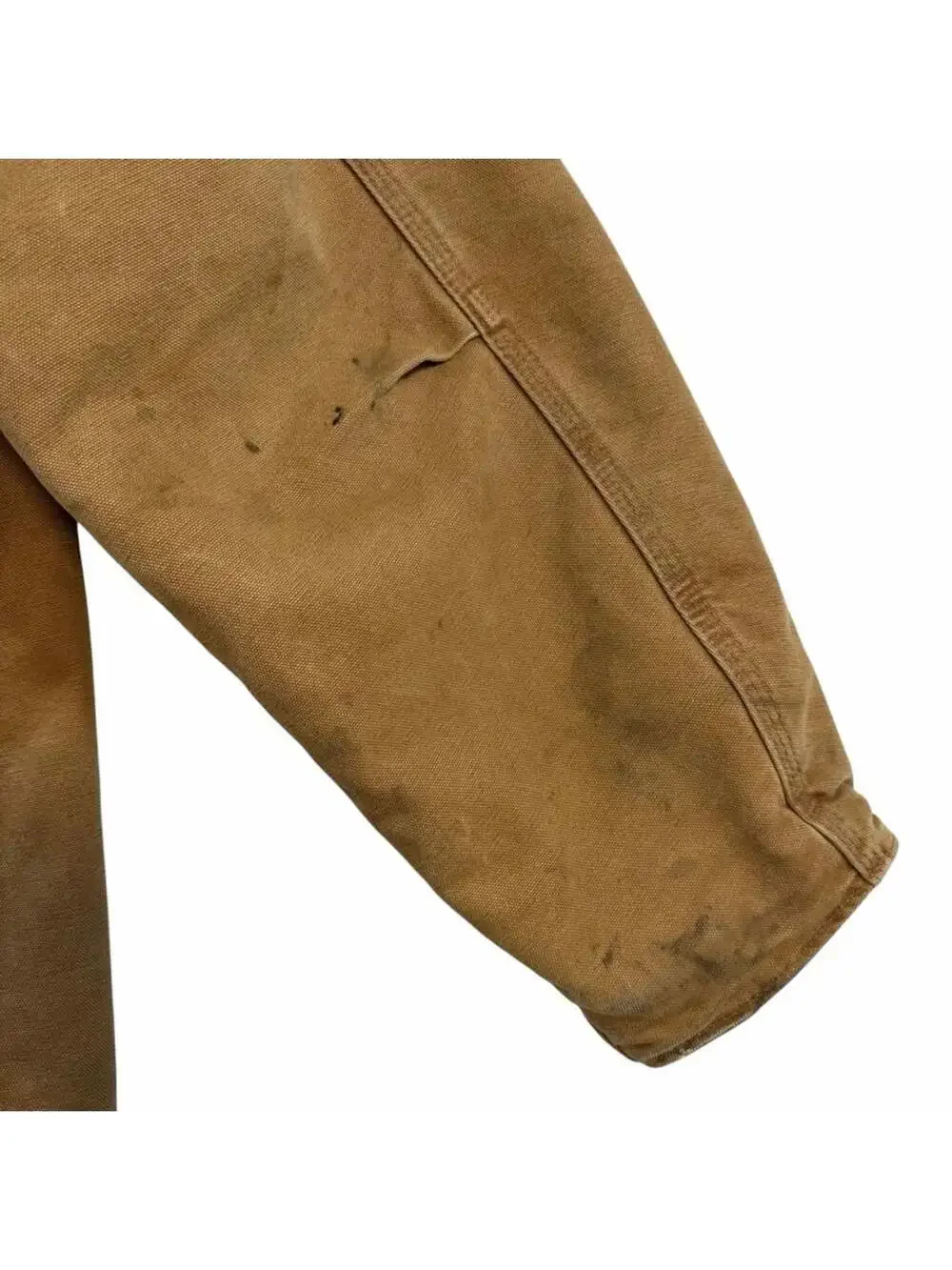 Carhartt C26 211 Sandstone Duck Arctic Quilt Coat Brown Large Tall Distressed